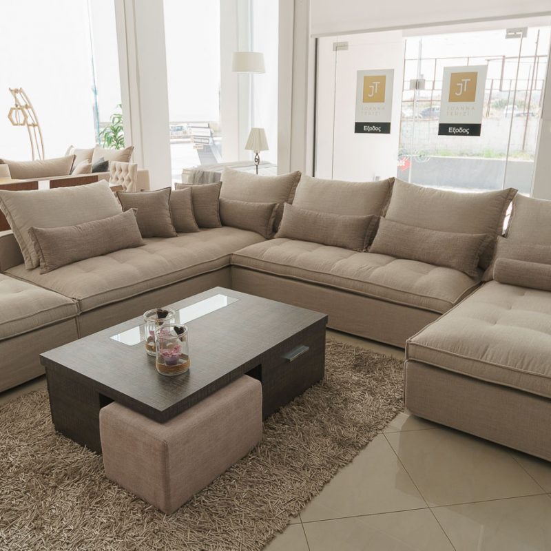 Γωνιακός Καναπές Paros σε μορφη Π