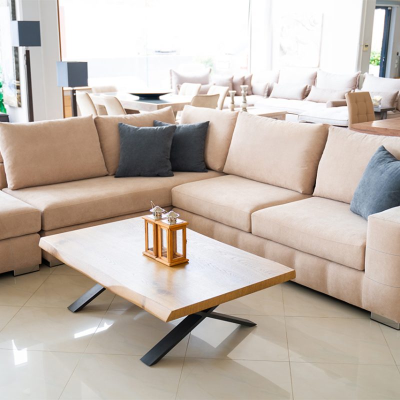 Γωνιακός Καναπές Amorgos με Σκαμπό