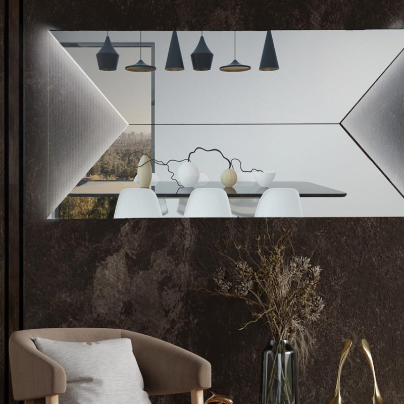 J30 Καθρέπτης Τοίχου με Led