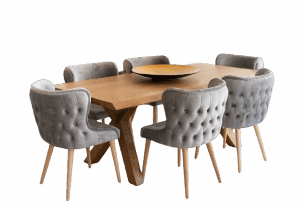 Σετ τραπεζαρίας Olive με 6 καρέκλες Selen