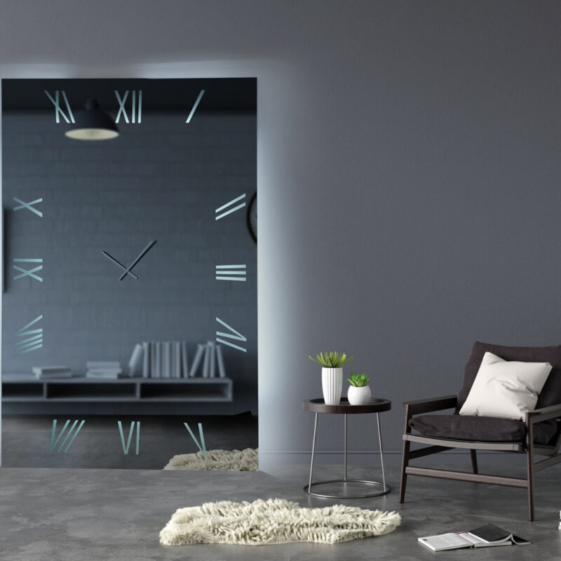 K160 Καθρέπτης Τοίχου Ρολόι Ολόσωμος